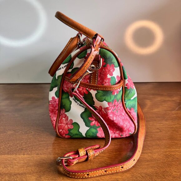 Dooney & Bourke Pink Hydrangea Medium Satchel Purse - Picture 5 of 14